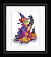 Witchcat With Broom Fine Art Print