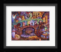 By the Fireplace Framed Print
