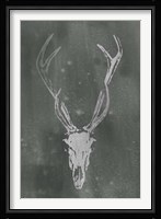 Silver Foil Rustic Mount I on Black Wash Fine Art Print