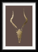 Gold Foil Rustic Mount II on Bitter Chocolate Fine Art Print