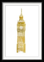 Gold Foil Big Ben Fine Art Print
