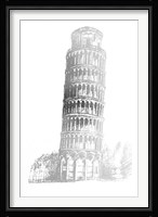 Silver Foil Pisa Fine Art Print