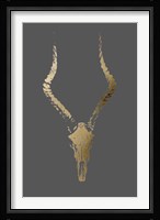 Gold Foil Rustic Mount II on Dark Grey Fine Art Print