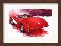 '57 Red Corvette Fine Art Print