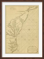 Coastal Chart of the East Coast Fine Art Print