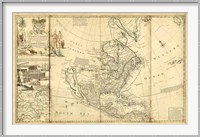 Antique Map of America I Fine Art Print