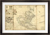 Antique Map of America I Fine Art Print
