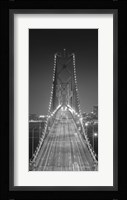Oakland Bridge 3 BW Framed Print