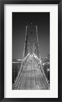 Oakland Bridge 3 BW Framed Print
