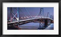 Oakland Bridge 2 Color Framed Print