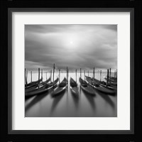 Gondolas En Atardecer Fine Art Print