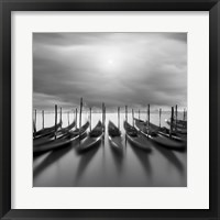 Gondolas En Atardecer Fine Art Print