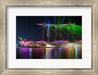 Marina Bay Sands Lasershow Fine Art Print