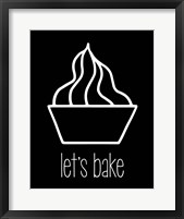 Let's Bake - Dessert V Black Fine Art Print