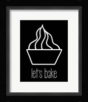 Let's Bake - Dessert V Black Fine Art Print