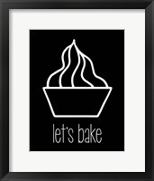 Let's Bake - Dessert V Black Framed Print