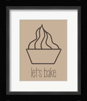 Let's Bake - Dessert V Brown Framed Print