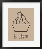 Let's Bake - Dessert V Brown Framed Print
