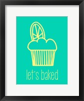 Let's Bake - Dessert IV Teal Framed Print
