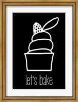 Let's Bake - Dessert III Black Fine Art Print