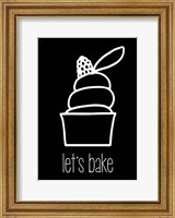 Let's Bake - Dessert III Black Fine Art Print