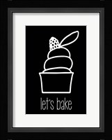 Let's Bake - Dessert III Black Framed Print