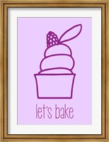 Let's Bake - Dessert III Purple Fine Art Print