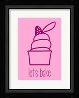 Let's Bake - Dessert III Pink Framed Print