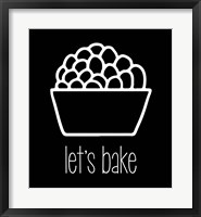 Let's Bake - Dessert II Black Fine Art Print