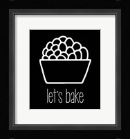 Let's Bake - Dessert II Black Fine Art Print