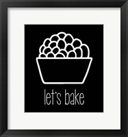 Let's Bake - Dessert II Black Framed Print