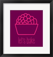 Let's Bake - Dessert II Magenta Framed Print