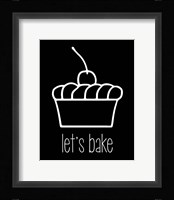 Let's Bake - Dessert I Black Fine Art Print