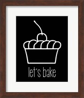 Let's Bake - Dessert I Black Fine Art Print