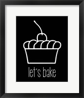 Let's Bake - Dessert I Black Framed Print