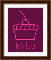 Let's Bake - Dessert I Magenta Fine Art Print