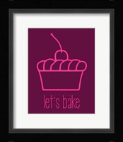 Let's Bake - Dessert I Magenta Fine Art Print