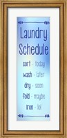 Laundry Schedule - Sky Blue Fine Art Print