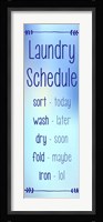 Laundry Schedule - Sky Blue Fine Art Print