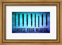 Choose Your Weapon - Aquamarine Fine Art Print