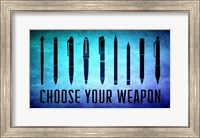 Choose Your Weapon - Aquamarine Fine Art Print