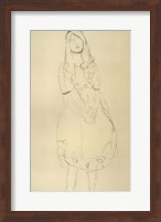 Girl Standing with Hands Clasped Fine Art Print