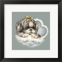 Blue Puppy Box Top Fine Art Print