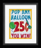 Pop Any Balloon Distressed Fine Art Print