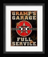 Gramps Garage Rusted Vertical Fine Art Print