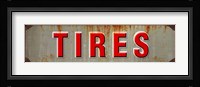 Tires Rusted Garage Framed Print