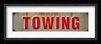Towing Rusted Garage Framed Print