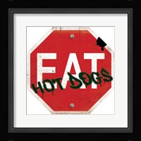 Eat Stop Hot Dogs Framed Print