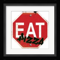 Eat Stop Pizza Framed Print