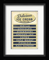 Ice Cream Board -Navy Cream Fine Art Print